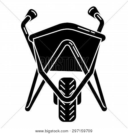 Front Wheelbarrow Icon. Simple Illustration Of Front Wheelbarrow Vector Icon For Web Design Isolated