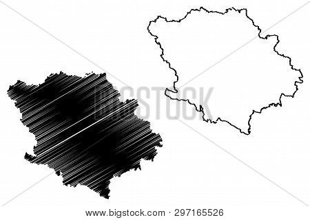Poltava Oblast (administrative Divisions Of Ukraine, Oblasts Of Ukraine) Map Vector Illustration, Sc