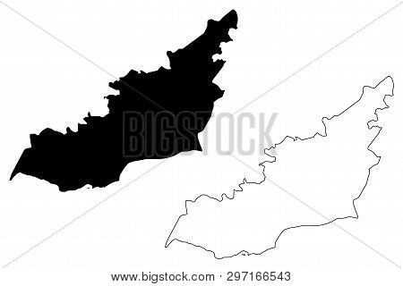 Lahij Governorate (governorates Of Yemen, Republic Of Yemen) Map Vector Illustration, Scribble Sketc
