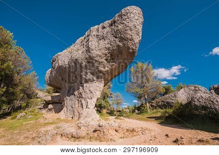 La Ciudad Encantada. The Enchanted City Natural Park, Group Of Crapicious Forms Limestone Rocks In C