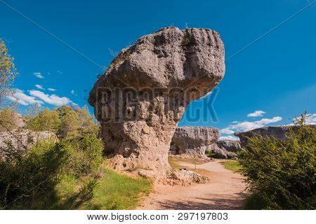 La Ciudad Encantada. The Enchanted City Natural Park, Group Of Crapicious Forms Limestone Rocks In C
