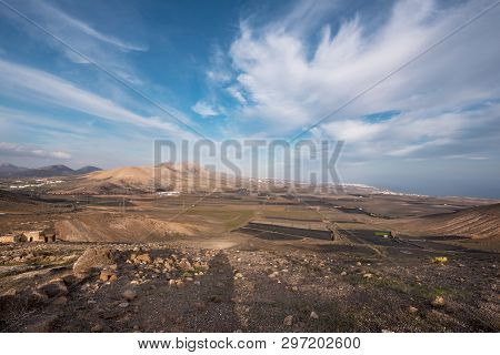 Lanzarote Landscape From Femes Viewpoint, Canary Islands, Spain.