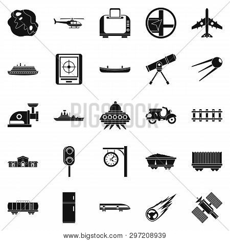 Advanced Technology Icons Set. Simple Set Of 25 Advanced Technology Icons For Web Isolated On White 