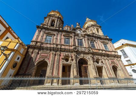 View Of The Beautiful Ornate Church Of San Luis De Los Franceses In Historic Seville, Spain