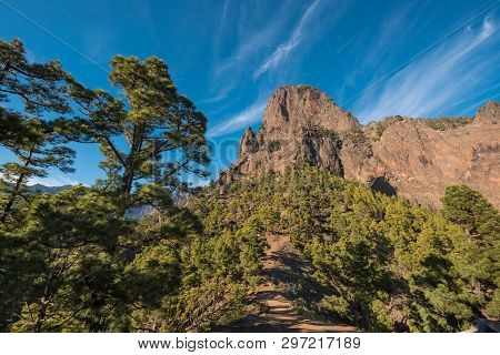 Cumbrecita Mountains In Caldera De Taburiente National Park, La Palma, Canary Islands, Spain.
