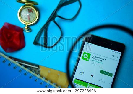 Bekasi, West Java, Indonesia. April 24, 2019 : Project Finder For Dynamics365 Dev App With Magnifyin