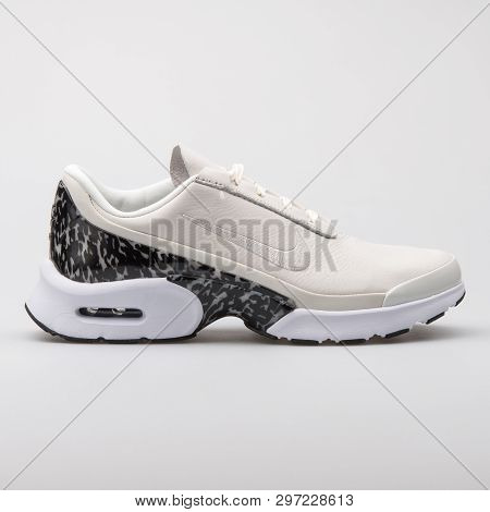 Vienna, Austria - August 7, 2017: Nike Air Max Jewell Lx White And Black Sneaker On White Background