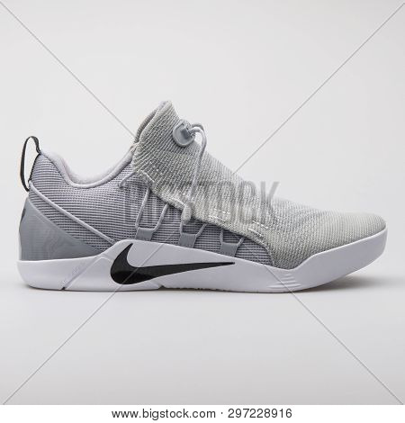 Vienna, Austria - August 7, 2017: Nike Kobe A.d. Nxt Grey Sneaker On White Background.