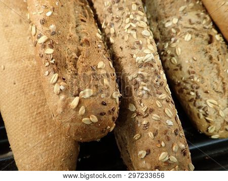 Fresh Baked Bread In A Market