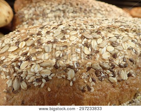 Fresh Baked Bread In A Market