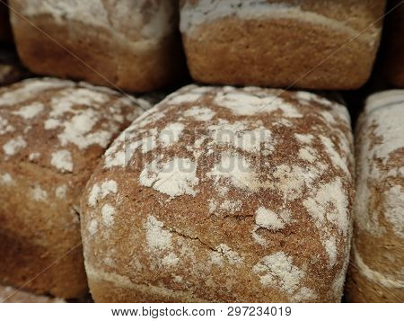Fresh Baked Bread In A Market