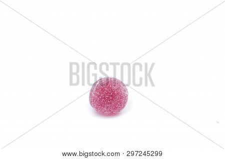 Pink circle. Pink ball. Marmalade has a round shape.