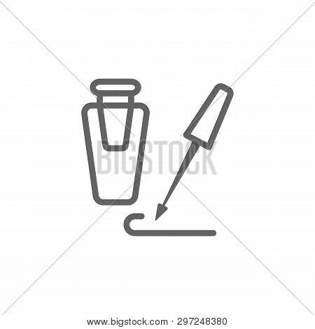 Eyeliner Outline Icon Vector &amp; Photo (Free Trial) | Bigstock