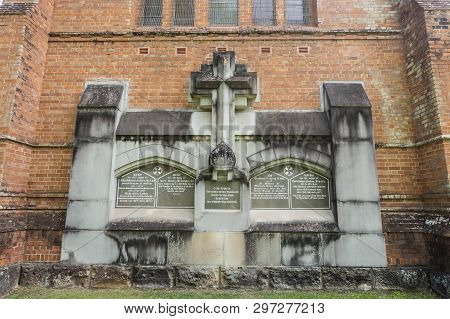 Grafton, Australia - April 9, 2019: The Memory Tomb Of The Second And His Wife, Third And Fourth Bis
