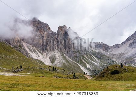 Lake Santa Caterina Or Auronzo Lake - An Artificial Lake Located Near The Town Of Auronzo Di Cadore 