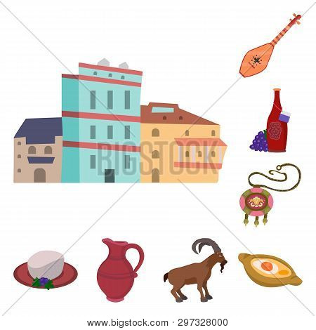 Isolated Object Of Caucasus And Traditions Symbol. Set Of Caucasus And Attributes Stock Vector Illus