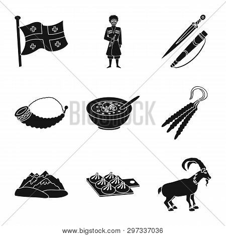 Vector Illustration Of Heritage And Originality Sign. Collection Of Heritage And Traditions Stock Ve