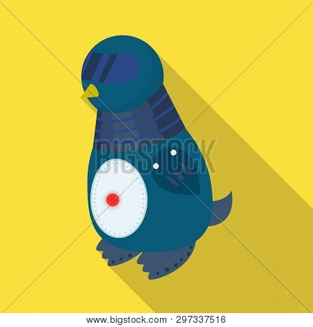 Vector Illustration Of Penguin And Animal Logo. Collection Of Penguin And Android Vector Icon For St