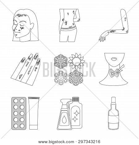 Isolated Object Of Disease And Healthcare Icon. Set Of Disease And Pain  Vector Icon For Stock.
