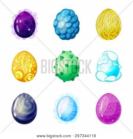 Vector Design Of Dinosaur  And Magic  Icon. Collection Of Dinosaur  And Fantasy Vector Icon For Stoc