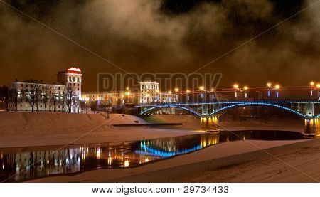 สะพานผ่านแม่น้ำ Zapadnaya Dvina, Vitebsk เบลารุส