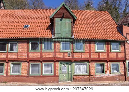 Historic Half Timbered House In Lauenburg, Germany