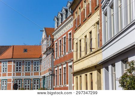 Historic Facades In The Center Of Lauenburg, Germany