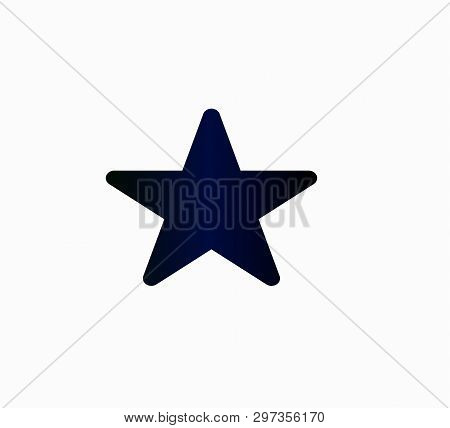 Web Star Flat Icon Isolated. Vector Icon For Smartphone And Web Site Favorites Button Layout