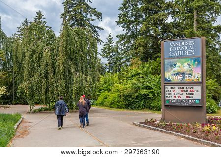 Vancouver, British Columbia - May 22, 2016: Vancouver, A Bustling West Coast Seaport In British Colu