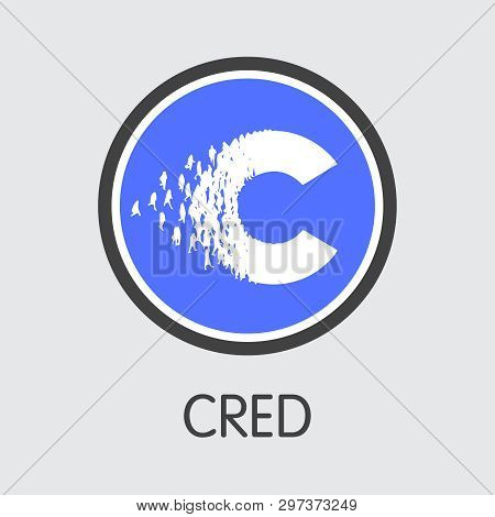 Lba - Cred. The Icon Of Cryptocurrency Or Market Emblem.