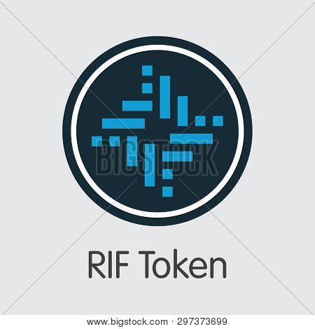 Rif - Rif Token. The Icon Of Coin Or Market Emblem.