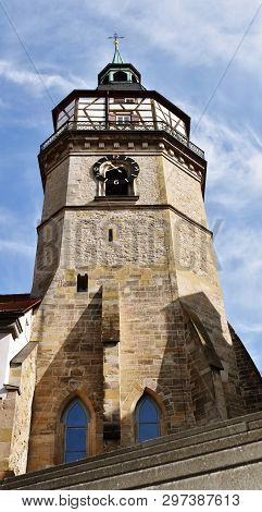 Landscape With The Historic City Tower Of Backnang