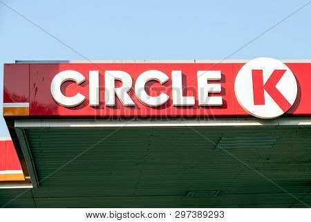 Riga, Latvia - April 24. Circle K Fuel And Gas Station
