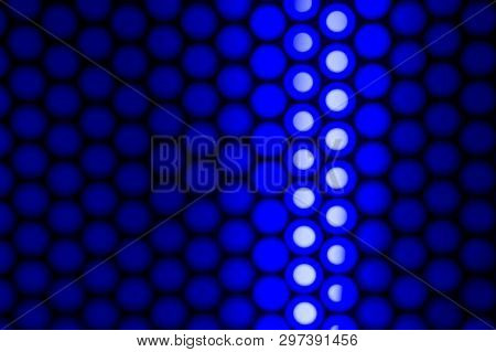 Electric Neon Blue Background Circle Pattern Light