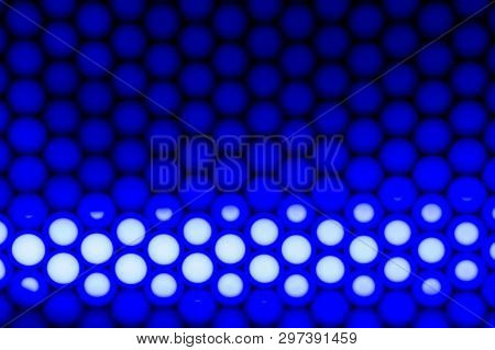 Electric Neon Blue Background Circle Pattern Light