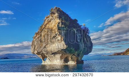 The Chapel Of Marriages At The Marble Cathedrals On Lake General Carrera, In Chile