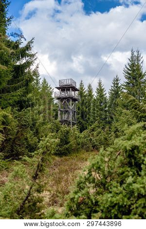 Lookout On Hill Sunava In Village Velke Borove, Slovakia