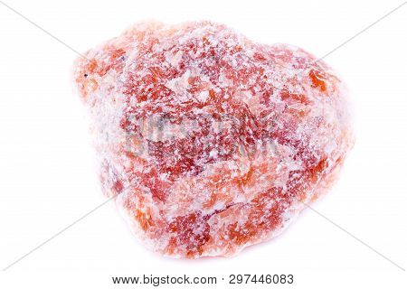 Macro Of Orange And Red Calcite Mineral Stone