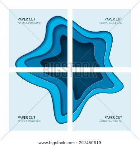 Paper Cut Vector Abstract Background