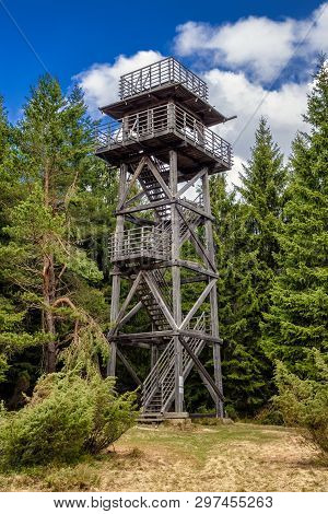 Lookout On Hill Sunava In Village Velke Borove, Slovakia