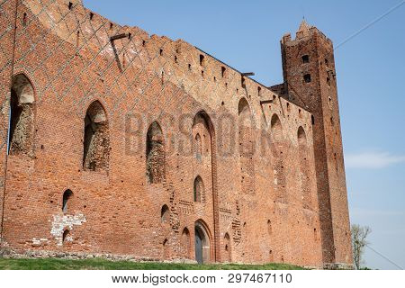Radzyn Chelminski, Kujawsko-pomorskie / Poland - April, 24, 2019: Teutonic Castle In Central Europe.