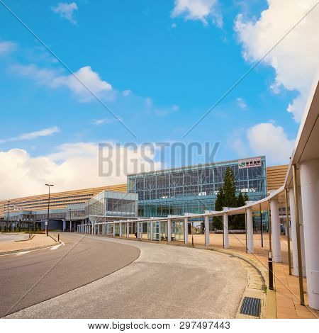 Aomori, Japan - April 22 2018: Shin-aomori Station Is The Northern Terminus Of The Ōu Main Line From