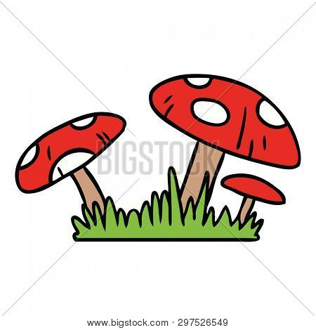 hand drawn cartoon doodle of a toad stool