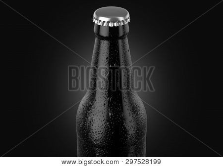 Alcohol Bottled Product With Condensation