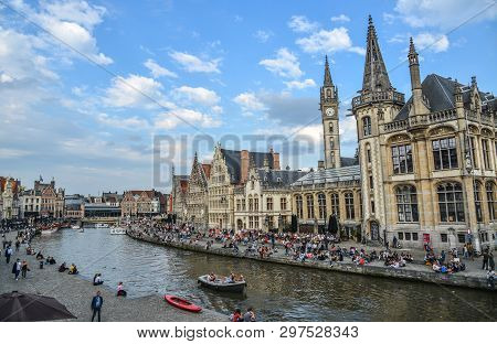 Ancient Buildings In Gent, Belgium
