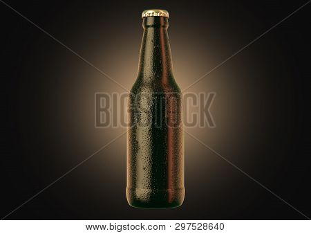 Alcohol Bottled Product With Condensation