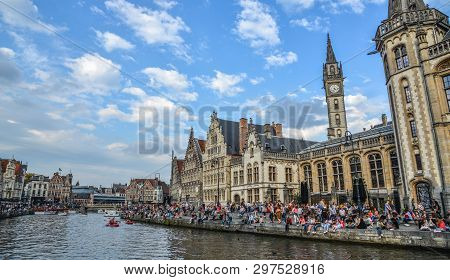 Ancient Buildings In Gent, Belgium