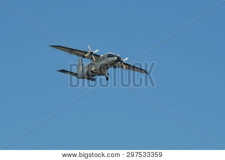 Passenger Airplane Landing At The Airport
