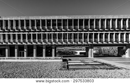 Burnaby, Canada - November 17, 2018: Simon Fraser University Campus On Burnaby Mountain.