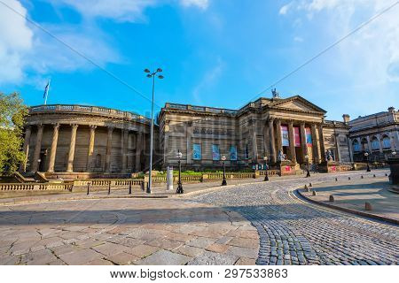Liverpool, Uk - May 17 2018: Walker Art Gallery At William Brown Street In Liverpool City Centre, On